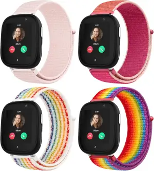 4 Stück Kinder Nylon Loop kompatibel mit Xplora X6 Play Armband, 20mm Weiche, ve