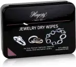 Hagerty Jewelry Dry Wipes 9,8x6,6cm I Reinigungstücher zur Reinigung von Schmuck Silber Gold Diamanten Saphire Rubine und Modeschmuck I Kratzfreie Trockenreinigungstücher mit Imprägnierung I 25 Stück