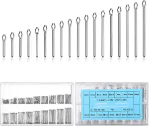 Mabor 360 Stück Uhrenarmband Splinte Set, Edelstahl Federstege Federstegwerkzeug