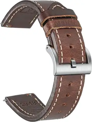 Leder Uhrenarmbänder für Männer, Horween Schnellspanner Leder Uhrenarmband Vinta
