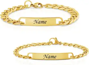 Armband mit Gravur | Personalisierte Armbänder | Partnerarmbänder mit Gravur | N