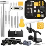 Eventronic Uhrenwerkzeug Set, Uhr Reparatur Uhrmacherwerkzeug Tasche, Watch Tools in Nylontasche, Uhr Werkzeug Set für Die Meisten Uhrens, mit Größem Einstellbarem Gehäuseöffner (88PCS)