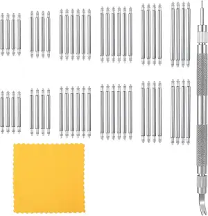 Federstegwerkzeug Set, Uhrenarmband Stifte Federstege Werkzeug mit 56 Stück Edel