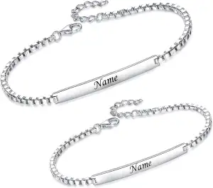 Armband mit Gravur | Partnerarmbänder mit Gravur | Hochwertiges Pärchenarmband i