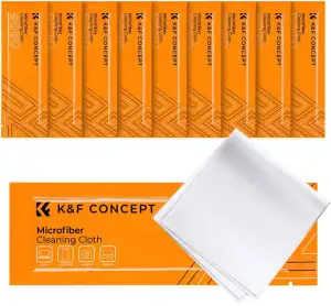 K&F CONCEPT 10 Stück Mikrofaser Reinigungstuch,Reinigungstücher Set für Kamera,O