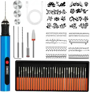 Elektrischer Gravierstift mit 35 Bits,Upgraded Electric Engraving pen Tragbarer 