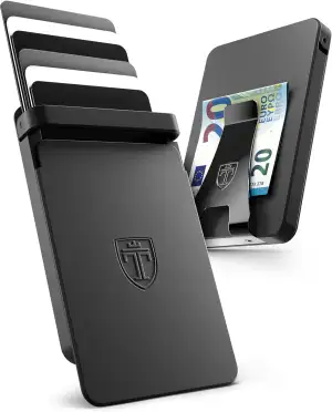 TRAVANDO SLYDE Aluminium Kartenetui mit RFID Schutz - Kartenhalter mit Geldklamm