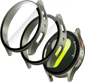 JETech Hülle mit Schutzfolie für Samsung Galaxy Watch 7 44mm, Gesamt Schutzhülle