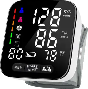 Blutdruckmessgerät Handgelenk mit Arrhythmie-Erkennung, vollautomatisch präzise 