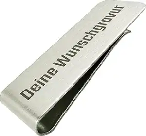 Geldklammer aus Edelstahl mit Wunschgravur - perfekt als personalisiertes Gesche