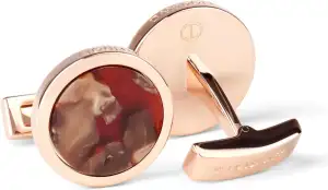 DAVIDOFF VENICE Manschettenknöpfe – rhodinierte, runde Manschettenknöpfe aus Mes