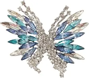 verzauberte Menagerie Brosche, 8 Stile Luxus Tier Brosche Kollektion, Vergoldeter Kristall Pfau S...