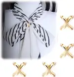 4 Stück X-Förmig Tuchring,Ästhetisch Scarf Clips,Schal Schnalle X Förmig Schmuck Zubehör,Schal Ri...