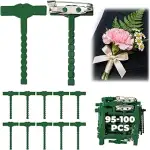 95 Stück Dreieck-T-Plastikbrosche, Grün, Exquisit Sicherheitsnadeln, Anstecknadel Herren Anzug, G...