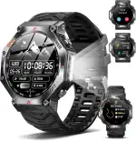 GPS Smartwatch Herren, 2026 Militär Smartwatch Sportuhr, 1.39'' Fitnessuhr Smart Watch für Android und ios, Wasserdichte Fitness Tracker mit Telefonfunktion/Herzfrequenz/AI/ChatGPT/über 100 Sportmodi