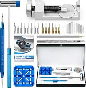 JOREST Uhrenarmband Werkzeug Set, Uhrmacherwerkzeug set, Uhrenwerkzeug zum Einstellen und Ersetze...