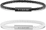 Partnerarmbänder mit Gravur | Personalisierte Armbänder Magnetisch | Partnerarmband für Paare | P...