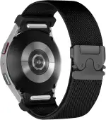 Elastisches Nylon Armband für Samsung Galaxy Watch 7/6/5/4 40mm 44mm/Watch 6 Classic Armband 47mm 43mm/4 Classic Band 46mm 42mm/5 Pro 45mm/FE Herren/Damen,Ein Klick Keine Lücke Sport Loop Armbänder
