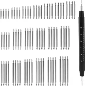 Uhren-Federsteg-Werkzeug-Set, 19 Größen, robuste Edelstahl-Uhrbandstifte, Ersatz