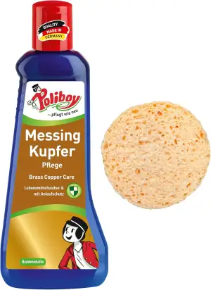 POLIBOY Messing Kupfer Pflege - Glanzpolitur gegen Anlaufstellen - Messingputzmi