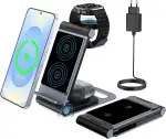 3 in 1 Induktive Ladestation für Samsung Galaxy S26/S25/S24/S23/S22/S21/S20 Series Z Flip/Z Fold ...