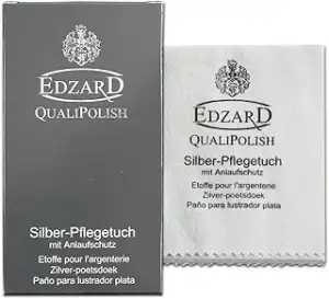 EDZARD QualiPolish® Silber Pflegetuch (30 x 45 cm) Reiniger für Schmuck, Münzen 