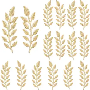 SUPERFINDINGS 8 Paar Anzug Broschen Für Herren Broschen Aus Legierung Blatt Brosche Golden Elegante Anstecknadel Anzug Clip Kragennadel Corsage Revers Brosche Für Jacken Kleider 48.5x19.5mm