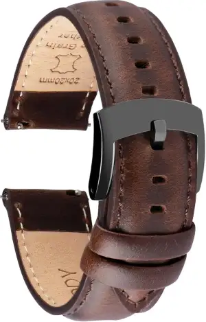 OTTOODY Leder Uhrenarmband 18-22mm Mit Schnellverschluss - Elegantes Ersatz-Armb