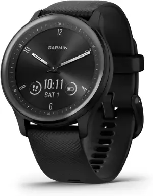Garmin vívomove Sport – Hybrid-Smartwatch mit analogen Zeigern und Touchdisplay,