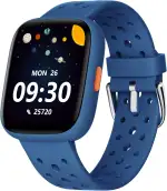 BIGGERFIVE Smartwatch Kinder, 1,8" Fitness Uhr Schrittzähler, 24/7 Puls, Schlafmonitor, Vibrationsalarm, IP68 Wasserdicht, Puzzlespiele mit/ohne App, für Mädchen Jungen Teens 5–16, Blau