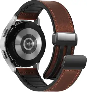 Magnetisches Lederarmband Kompatibel mit Samsung Galaxy Watch 7/6/5/4/ Active 2 