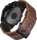 Weich Horween Armband für Garmin, 20-26mm Breite, Kompatibel mit fēnix, Forerunner 935/945, MARQ, Instinct, D2, Vintage-Optik