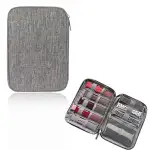 Uhrenarmband Aufbewahrungsbox, Watch Band Organizer Tasche,Uhrenarmband Organizer, Faltbar Wasserdicht Nylon Uhrenarmbänder Tasche mit allen Uhrenarmbändern (grau)