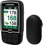 CANMORE HG200 Golf-GPS-Handgerät & Tasche – Vollfarbdisplay mit über 41.000 wichtigen Golfplatzdaten und Scorekarte, kostenlose Golfplätze weltweit, Schwarz