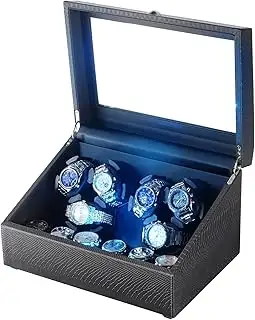 Isili Watch Winder für Automatikuhren, Luxus-Uhrenbeweger mit LED-Beleuchtung, 6er Uhrenbeweger +...
