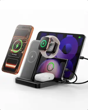 Intoval 5-in-1 Ladestation, kompatibel mit iPhones 17/17 Pro/17 Pro Max, iPad Pr