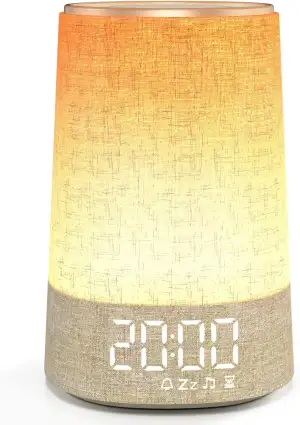 Tageslichtwecker Wecker Sonnenaufgang mit 7 Sanfter Wecktöne,30 Naturgeräuschen,3 Weckmodi,Dimmbar Anzeige,10 Helligkeitsstufig Nachttischlampe Schlafzimmer,Geschenke für Frauen Männer Teens Mädchen