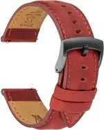 Leder Uhrenarmbänder Schnellverschluss 18mm 19mm 20mm 21mm 22mm, Vintage Eleganten Hochwertige Ersatz Leder Armband für Damen und Herren, Uhr und Smartwatch