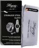 Hagerty Stainless Steel Cloth Edelstahl Putztuch 36 x 30 cm I Imprägniertes Uhrenpoliertuch aus 1...