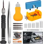 JOREST Uhr Batteriewechsel Werkzeug, Uhrenwerkzeug Gehäuseöffner, Uhrmacher Reparatur Schraubendr...