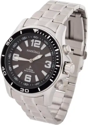 Marschall Deutsch sprechende Herren Armbanduhr I Mit Solarpanel I 1146s I Funkar