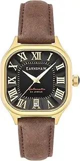 Thomas Earnshaw Herren 39 mm Coussin Automatikuhr mit Lederband ES-8284