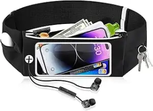 Laufgürtel Handy, Handytasche Joggen mit Verstellbarem Gummiband Running Belt fü
