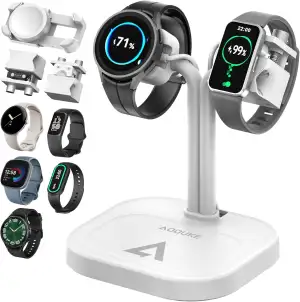 Universal Adjustable Dual SmartWatch/Bracelet Charger Dock, Compatible with Magn
