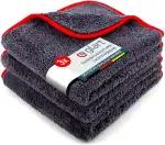 Glart 443TP Mikrofasertücher 3er Set – 600 GSM – 40x40 cm – Flauschige Auto Poliertücher für Trocknung & Pflege – Ultraweich, fusselfrei & saugstark – Für Autopflege, Motorrad, Boot & Haushalt