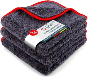 Glart 443TP Mikrofasertücher 3er Set – 600 GSM – 40x40 cm – Flauschige Auto Poli