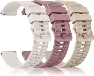 Amzpas 3 Stück Ersatz Uhrenarmbänder 20mm 22mm Armband,Silikon Uhrenarmband mit Schnellverschluss Ersatzbänder,Uhren Zubehör Uhrenarmbänder für Damen Herren