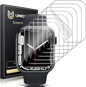 UniqueMe für Apple Watch Series SE3/SE2/SE/6/5/4 40mm Schutzfolie - 8 Stück, Flexible TPU, für iwatch 40mm Displayschutz, Blasenfreie, Weich HD Klar Displayfolie, Volle Abdeckung, Anti-Staub