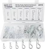 CCLIFE 150tlg Federstecker Federsplint Sortiment 2 - 4mm Verzinkt R Clips Federvorstecker