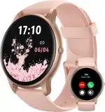 Parsonver Smartwatch Damen Rund mit Telefonfunktion, Leichte Fitnessuhr Frauen mit Schrittzähler, 100+ Sportmodi, IP68 Wasserdicht, Sportuhr Damen mit Herzfrequenz Schlafmonitor, SpO2, Roségold,SPROD1